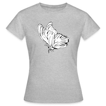 papillon vecter - T-shirt Femme - gris chiné - Devant - AI Model Female 172 dark (172cm)