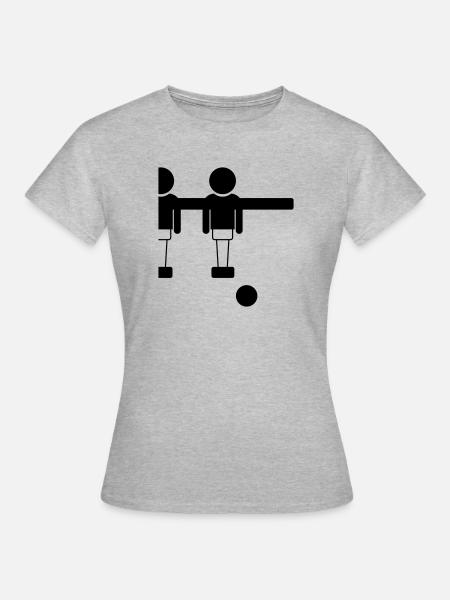 Retro Tischfussball Kicker Design - Goal Getter - Frauen T-Shirt - Grau meliert