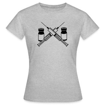 Two syringes two jars - Women's T-Shirt - heather grey - Front - AI Model Female 172 dark (172cm)