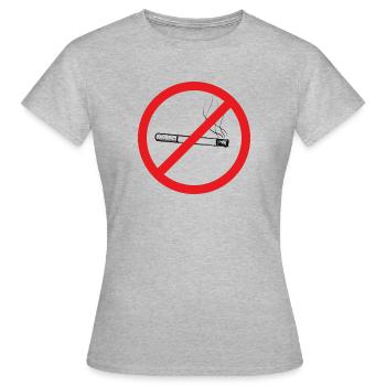 No smoking! - Women's T-Shirt - heather grey - Front - AI Model Female 172 dark (172cm)