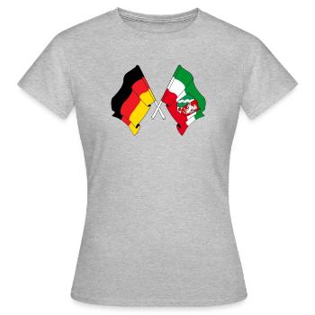 Flag Germany, North Rhine Westphalia - Women's T-Shirt - heather grey - Front - AI Model Female 172 dark (172cm)