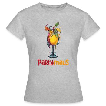Fruchtige Cocktail Illustration - Frauen T-Shirt - Grau meliert - Vorne - AI Model Female 172 dark (172cm)