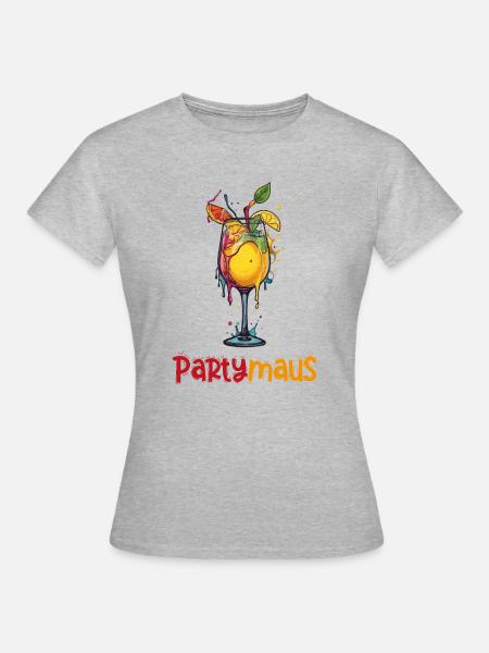 Fruchtige Cocktail Illustration - Frauen T-Shirt - Grau meliert