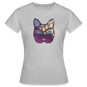Lantern Neko Mask - Women's T-Shirt - heather grey - Front - AI Model Female 172 dark (172cm)
