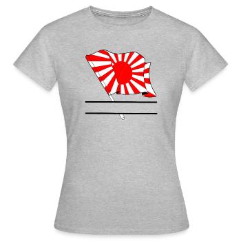 Soleil levant avec espace de noms - T-shirt Femme - gris chiné - Devant - AI Model Female 172 dark (172cm)