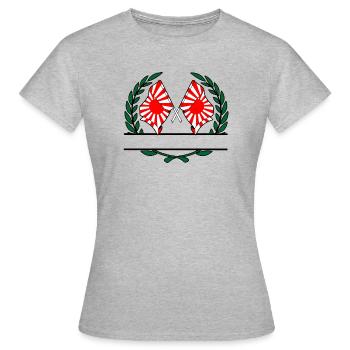 Soleil levant avec espace de noms - T-shirt Femme - gris chiné - Devant - AI Model Female 172 dark (172cm)