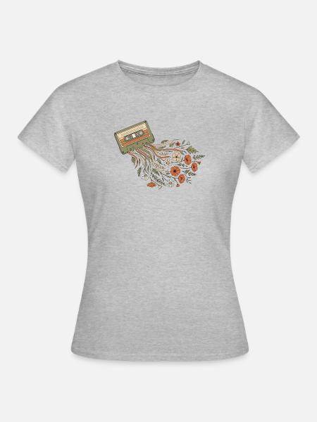 FlowerSette - Frauen T-Shirt - Grau meliert
