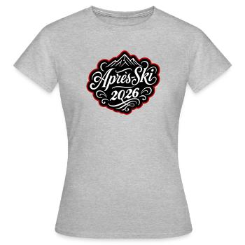 Après-ski 2026 Après-ski - T-shirt Femme - gris chiné - Devant - AI Model Female 172 dark (172cm)