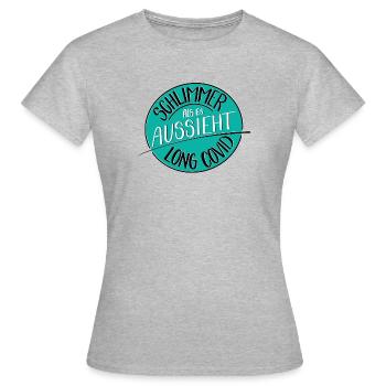 Pire qu’il n’y paraît, le Covid long - T-shirt Femme - gris chiné - Devant - AI Model Female 172 dark (172cm)