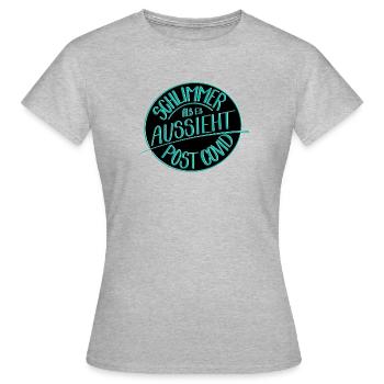 Pire qu’il n’y paraît, l’après-Covid - T-shirt Femme - gris chiné - Devant - AI Model Female 172 dark (172cm)