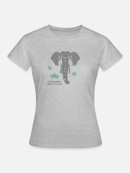 Sumatran_Elephant_-_grey - Frauen T-Shirt - Grau meliert