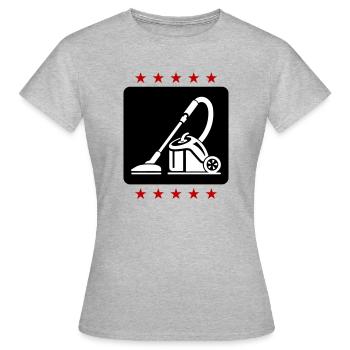 Staubsauger Putzen - Frauen T-Shirt - Grau meliert - Vorne - AI Model Female 172 dark (172cm)