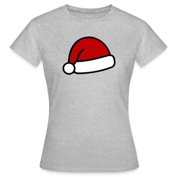 Santa Hat Santa Hat - Women's T-Shirt - heather grey - Front - AI Model Female 172 dark (172cm)