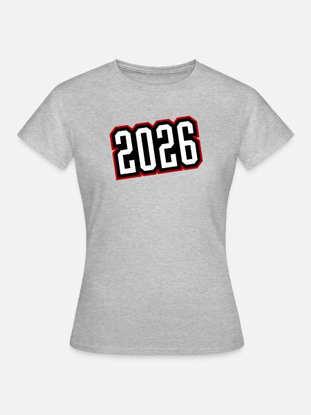 2026 - Frauen T-Shirt - Grau meliert