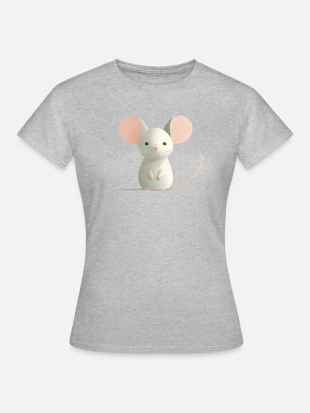 Maus - Frauen T-Shirt - Grau meliert