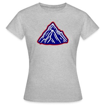 Montagnes Symbole des Alpes - T-shirt Femme - gris chiné - Devant - AI Model Female 172 dark (172cm)