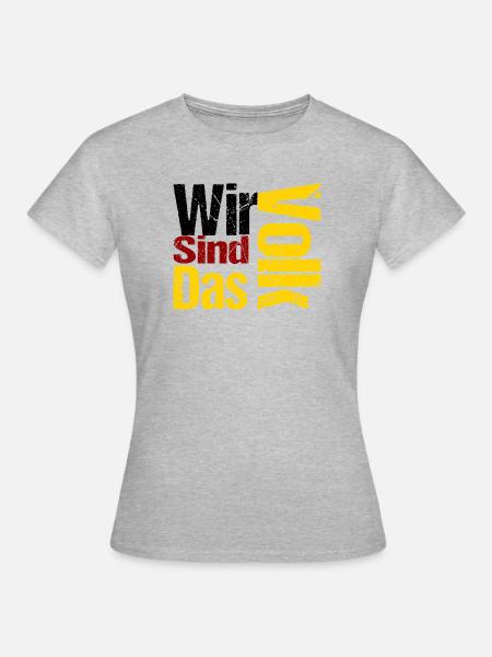 Wir_SInd_Das_Volk - Frauen T-Shirt - Grau meliert