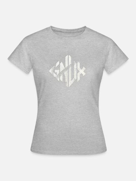 Geometrische Marmor-Glyphe - Frauen T-Shirt - Grau meliert