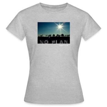 no plan - Women's T-Shirt - heather grey - Front - AI Model Female 172 dark (172cm)