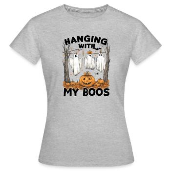 Halloween Geist Süße Geister Halloween Herbst - Frauen T-Shirt - Grau meliert - Vorne - AI Model Female 172 dark (172cm)