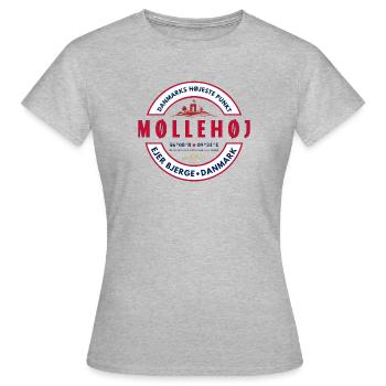 Møllehøj Denmark Peak Graphic Tee - Women's T-Shirt - heather grey - Front - AI Model Female 172 dark (172cm)