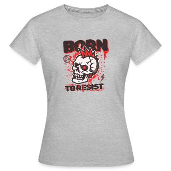 Né pour résister - T-shirt Femme - gris chiné - Devant - AI Model Female 172 dark (172cm)