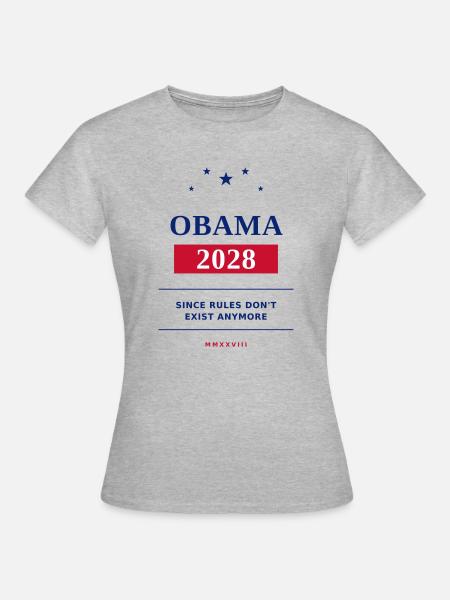 Wahljahr 2028 Satire Textdruck - Frauen T-Shirt - Grau meliert