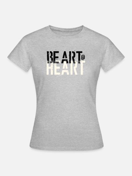 Be art at heart - Frauen T-Shirt - Grau meliert