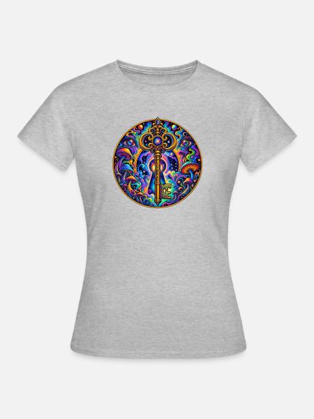 Schlüssel - Frauen T-Shirt - Grau meliert