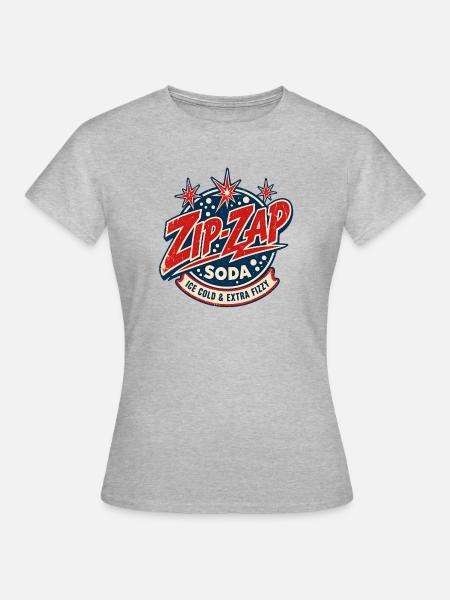 Zip-Zap Retro Soda - Frauen T-Shirt - Grau meliert