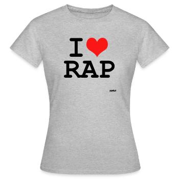 rap - Frauen T-Shirt - Grau meliert - Vorne - AI Model Female 172 dark (172cm)