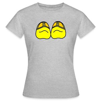 Sabots - T-shirt Femme - gris chiné - Devant - AI Model Female 172 dark (172cm)