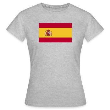 Drapeau national de l’Espagne - T-shirt Femme - gris chiné - Devant - AI Model Female 172 dark (172cm)