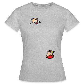 Beep - red button - Women's T-Shirt - heather grey - Front - AI Model Female 172 dark (172cm)