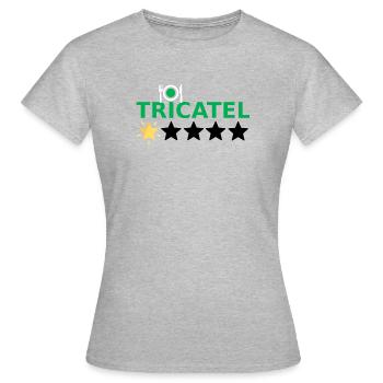 Tricatel - T-shirt Femme - gris chiné - Devant - AI Model Female 172 dark (172cm)
