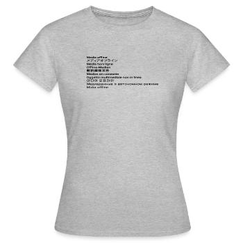 Offline Media - Women's T-Shirt - heather grey - Front - AI Model Female 172 dark (172cm)