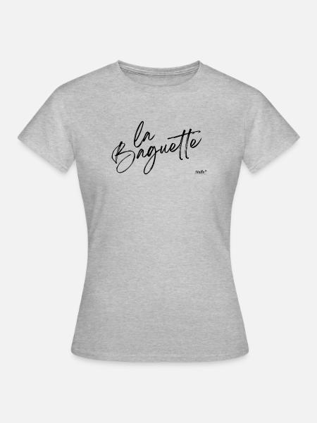 La Baguette - Frauen T-Shirt - Grau meliert