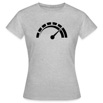 Tachometer des Sportwagen-Vektor-Designs - Frauen T-Shirt - Grau meliert - Vorne - AI Model Female 172 dark (172cm)