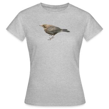 Merle Jeune Oiseau - T-shirt Femme - gris chiné - Devant - AI Model Female 172 dark (172cm)