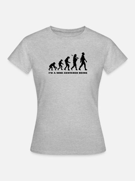 Evolution - Frauen T-Shirt - Grau meliert