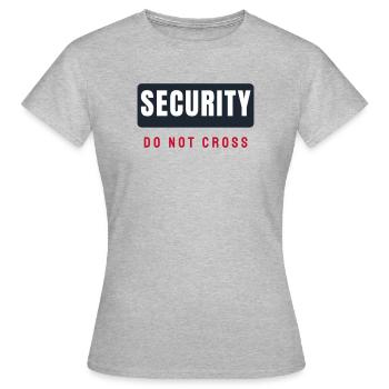 Security Lettering Bar - Security Service - Women's T-Shirt - heather grey - Front - AI Model Female 172 dark (172cm)