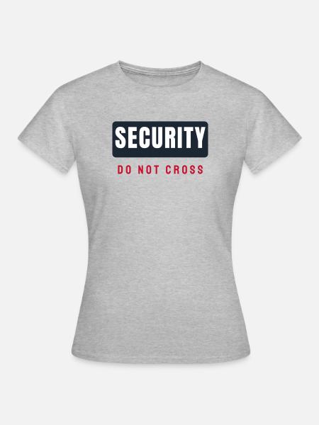 Security Schriftzug Balken - Sicherheitsdienst - Frauen T-Shirt - Grau meliert