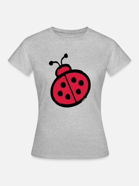 ladybug - Frauen T-Shirt - Grau meliert