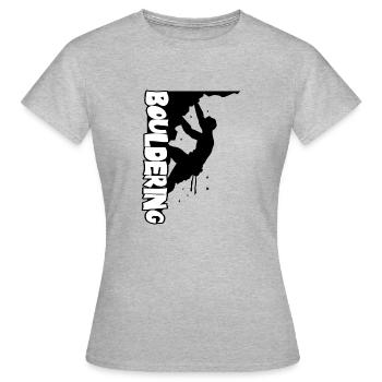 Bouldering Imprimer - T-shirt Femme - gris chiné - Devant - AI Model Female 172 dark (172cm)