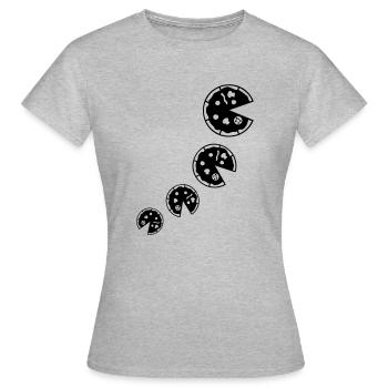 pizza pizza - T-shirt Femme - gris chiné - Devant - AI Model Female 172 dark (172cm)