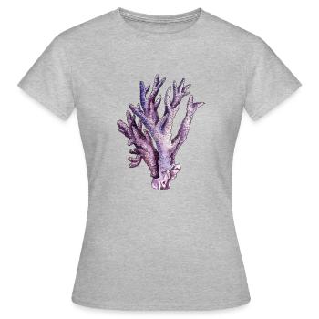 corail - T-shirt Femme - gris chiné - Devant - AI Model Female 172 dark (172cm)