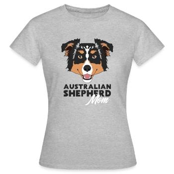 Australian Shepard Mom - Frauen T-Shirt - Grau meliert - Vorne - AI Model Female 172 dark (172cm)