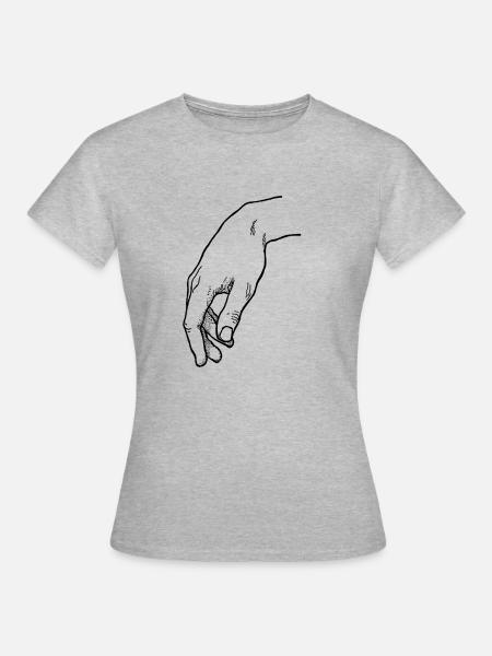 Handzeichen - Frauen T-Shirt - Grau meliert