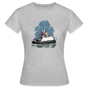 Les remorqueurs de port sont aussi appelés remorqueurs - T-shirt Femme - gris chiné - Devant - AI Model Female 172 dark (172cm)