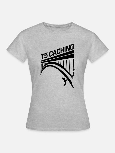 bruecke - Frauen T-Shirt - Grau meliert